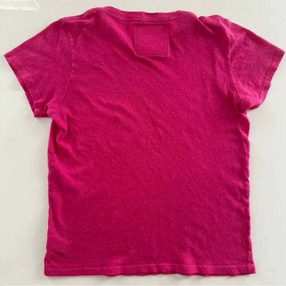 MOTHER Bright Pink Tee with Daisy and Confused Graphic - Picture 3 of 8